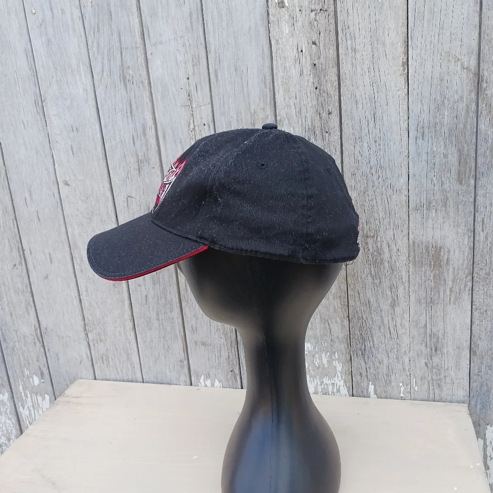 Chevy Chevrolet Racing Black Flame Fitted Hat Baseball Cruisin Sport Mens Sz M/L